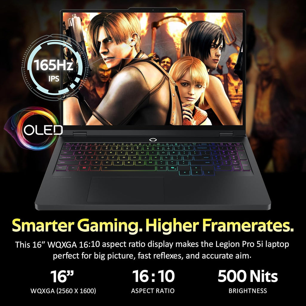 Lenovo Legion Pro 5i 16' WQXGA 165Hz Gaming Laptop, Intel 20-core Ultra 7 255HX (Beats Intel i9-14900HX), GeForce RTX 5070, 64GB DDR5, 2TB SSD, Backlit keyboard, Win 11 Pro, Black, 1TB Docking Station
