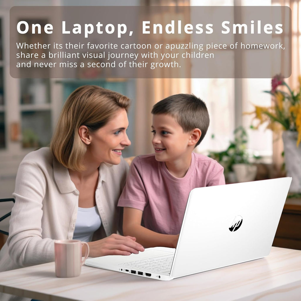 HP Stream 14' HD BrightView Laptop, Intel Celeron N4120 Processor, 16GB RAM, 64GB SSD, Intel UHD Graphics, 720p Webcam, WiFi, HDMI, Win 11 S, White (Renewed)
