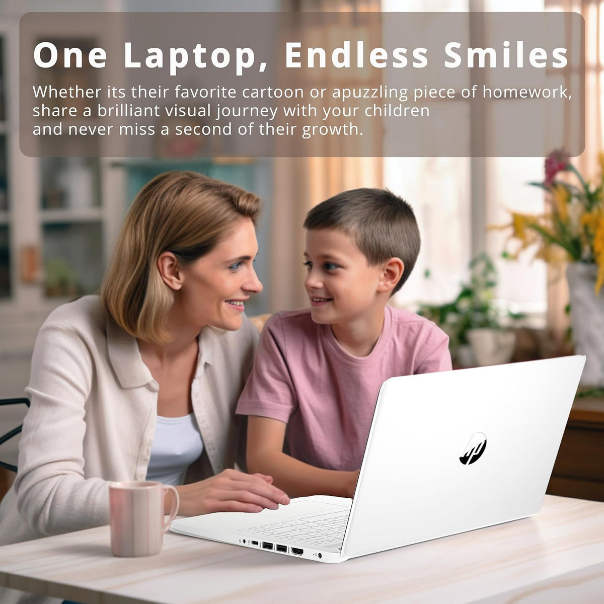 HP Stream 14' HD BrightView Laptop, Intel Celeron N4120 Processor, 16GB RAM, 64GB SSD, Intel UHD Graphics, 720p Webcam, WiFi, HDMI, Win 11 S, White (Renewed)