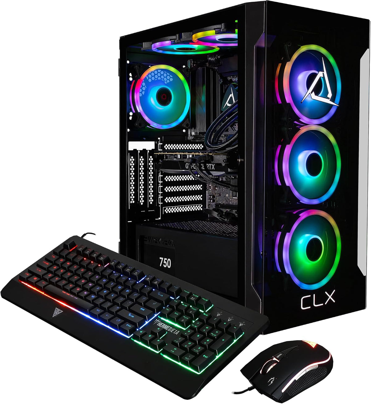 CLX Set Gaming PC - Intel Core Ultra 9 285K 3.7GHz, GeForce RTX 4070 Super, 2TB NVMe M.2 SSD, 4TB HDD, 64GB DDR5 Memory, 360mm AIO, WiFi, Windows 11 Home, Black