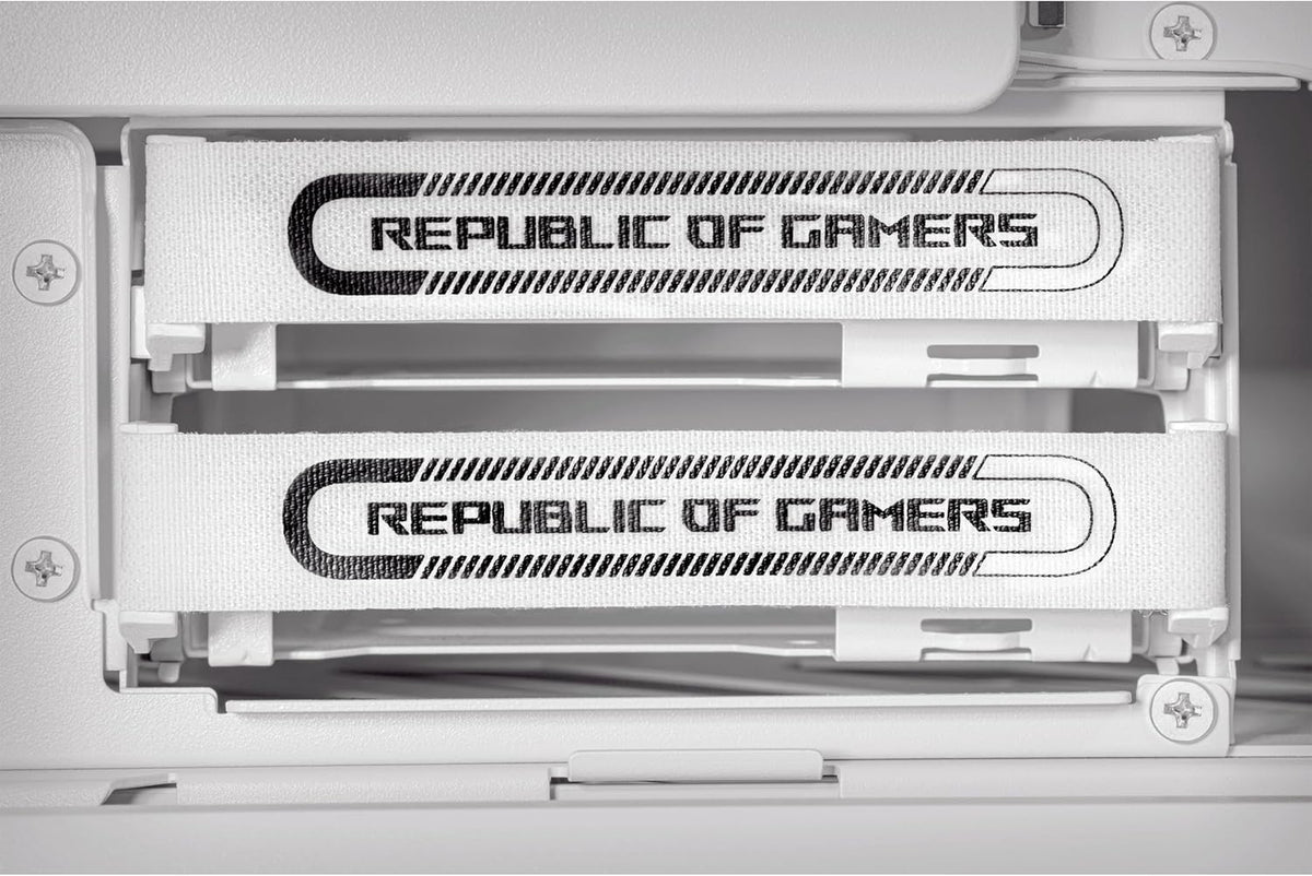 ASUS ROG Hyperion GR701 White EATX Full-Tower Gaming Case, High Airflow Design, Tool-Free Side Panels, Pre-Installed 4x140mm Fans, Supports 420mm Radiators, Built-in GPU Holder, Front USB-C