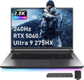 ASUS ROG Strix G18 18' 2.5K 240Hz Gaming Laptop, Intel Ultra 9 275HX, GeForce RTX 5060 8GB GDDR7, 32GB DDR5, 3TB Storage (2TB SSD+1TB Docking Station Set), 4-Zone RGB Backlit Keyboard, Win 11, Gray