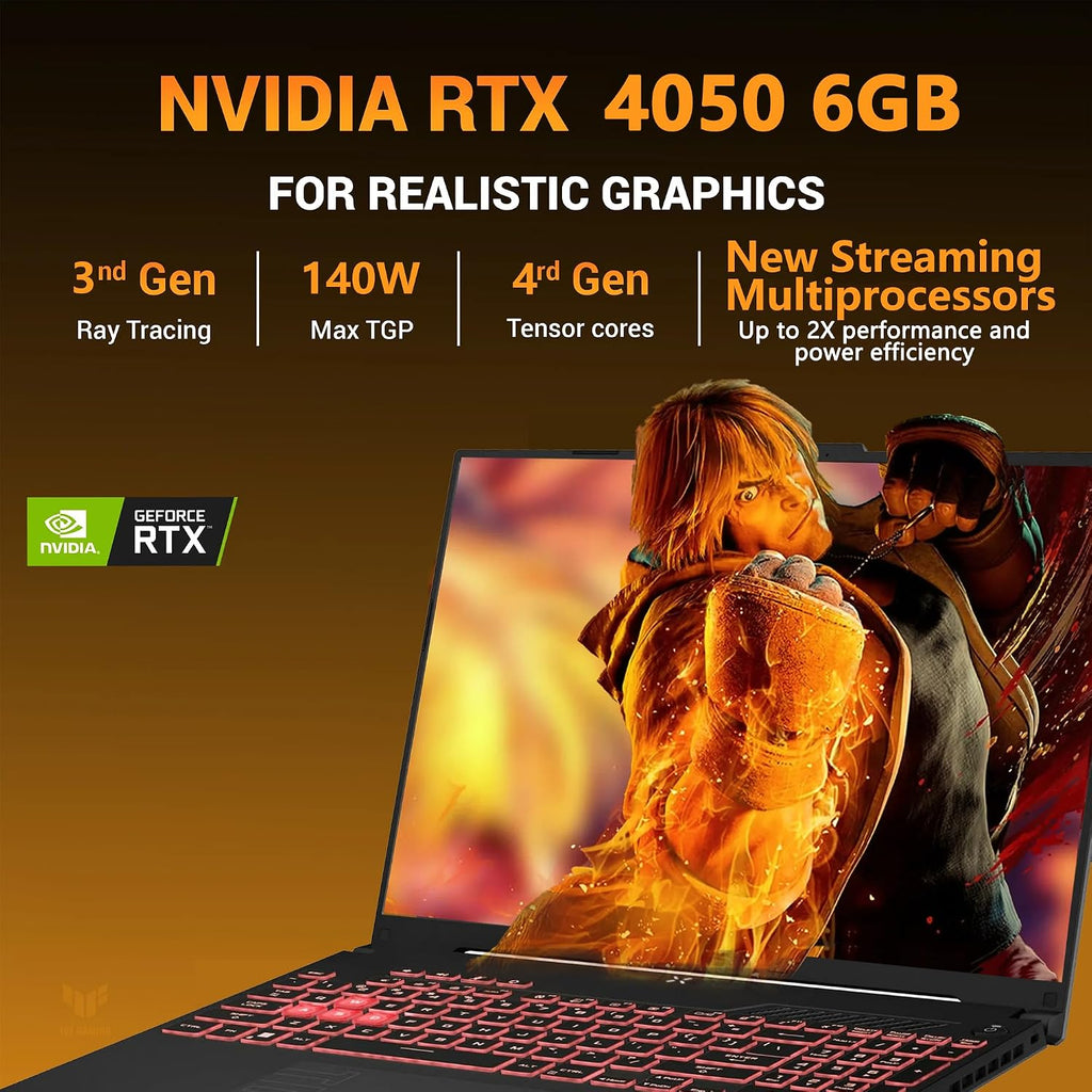 ASUS TUF A16 Gaming Laptop | 16' WUXGA IPS 144Hz | AMD 6-Core Ryzen 7 7445HS | 16GB DDR5 512GB SSD | NVIDIA GeForce RTX 4050 (194 AI Tops) | Backlit Keyboard USB 4 Wi-Fi 6 Win11 w/DLCA Accessory