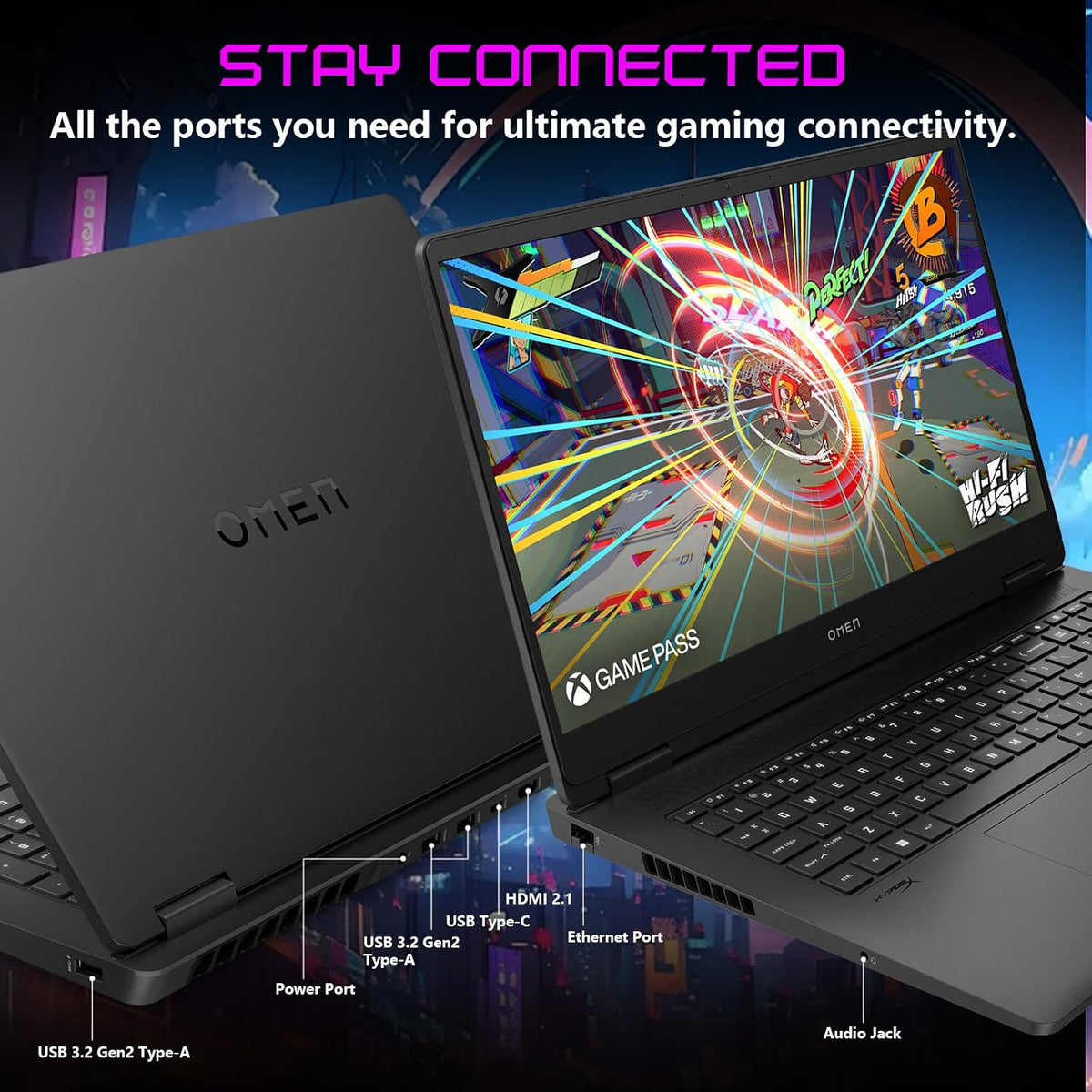 HP OMEN 17.3' RTX 5060 AI Pro FHD IPS 144Hz Gaming Laptop, AMD Ryzen AI 9 365(Beats Intel i9), 64GB DDR5 RAM, 4TB SSD, RGB Backlit KB, Low Blue Light, Bundle with Thunderobot 7 in-1 USB-C Hub