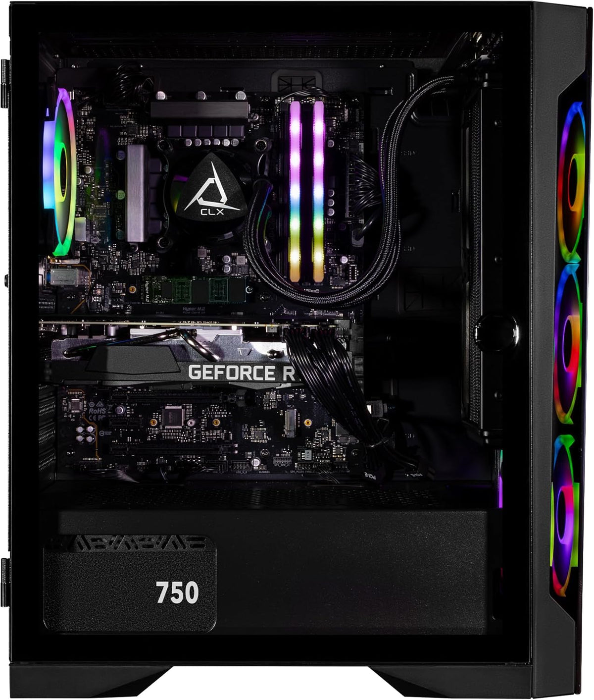 CLX Set Gaming PC - Intel Core i9 12900KF 3.2GHz, GeForce RTX 4060 Ti, 1TB NVMe M.2 SSD, 4TB HDD, 32GB DDR4 RGB Memory, 240mm AIO, Windows 11 Home, Black