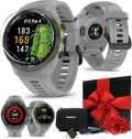 Garmin Approach S70 (Gray, 42mm) Golf GPS Watch - AMOLED Display, Virtual Caddie & Playslike Distance - Gift Box Bundle with PlayBetter Screen Protectors, Wall Adapter & Hard Case
