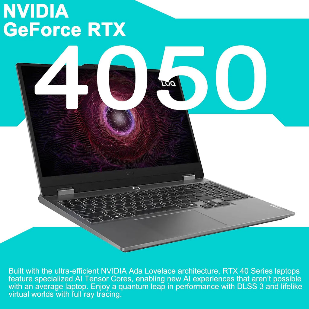 Lenovo LOQ Gaming Laptop 15.6' FHD IPS 144Hz (100% sRGB G-SYNC) AMD Quad-core Ryzen 5 7235HS 32GB RAM 1TB SSD GeForce RTX 4050 Backlit Nahimic Privacy Camera Rapid Charge Win11 w/ICP Hub