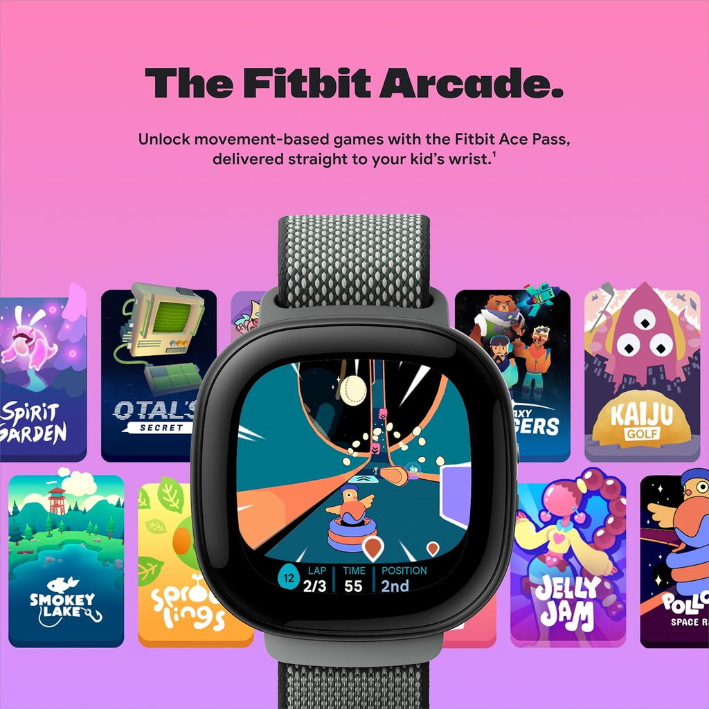 Fitbit Google Ace LTE - Kids Smartwatch with Call, Message, GPS, and Activity-Based Games, Ace Pass Data Plan Required - Mild - Strange Arcade