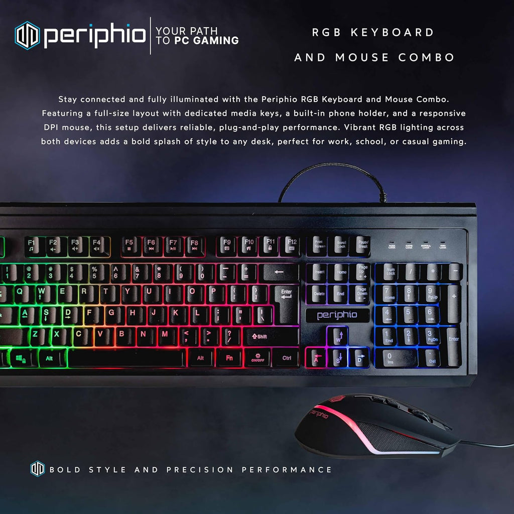 Dell OptiPlex 3060 Desktop | Intel i5 8th Gen | 16GB RAM | 500GB SSD | Win 11 Pro | 24' New LCD | RGB Keyboard + Mouse | RGB Speakers | 2K Webcam | Deskpad | Home & Office PC (Renewed)