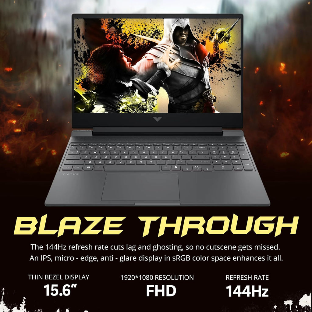 HP Victus 15.6' FHD IPS 144Hz Gaming Laptop, Intel i5-13420H, 16GB RAM, 512GB PCIe SSD, NVIDIA GeForce RTX 3050, Keyboard Backlit, HD Webcam, Wi-Fi 6, Win 11 Pro, Mica Silver, 1TB Docking Station Set