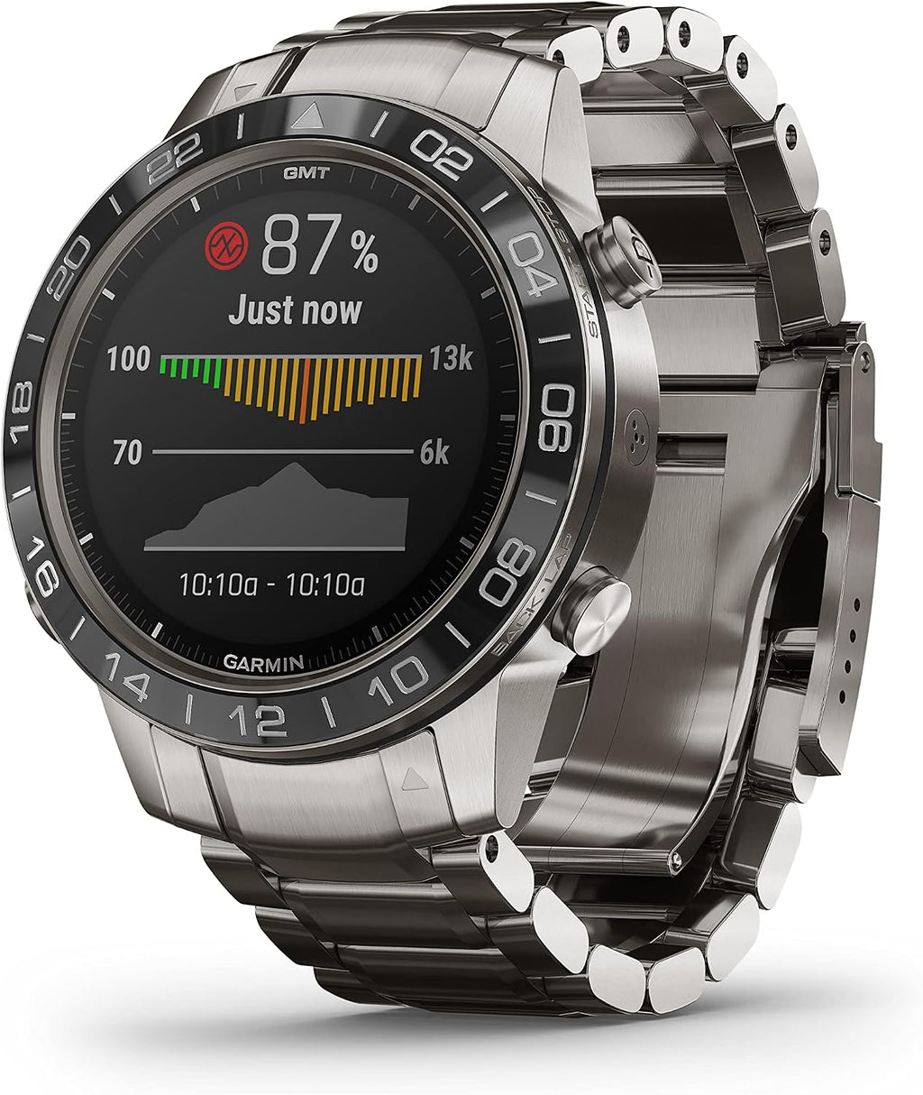 Garmin MARQ Aviator, Men's Luxury Tool Watch Designed for Your Passion for Aviation, View Flight Paths, Weather Reports, Start Flight Logging and More