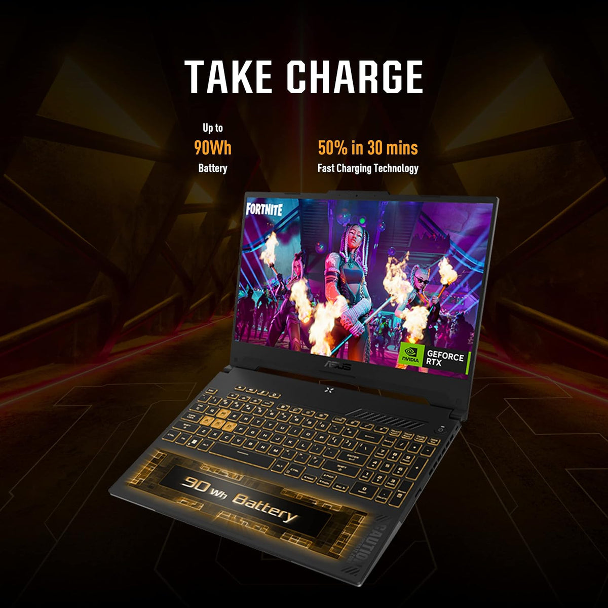 ASUS TUF Gaming F15 (2023) Gaming Laptop, 15.6â€ FHD 144Hz, 100% sRGB Display, GeForce RTX 4050, Intel Core i5-13500H, 16GB DDR4, 512GB PCIe SSD Gen 4, Wi-Fi 6, Windows 11, FX507VU-ES53