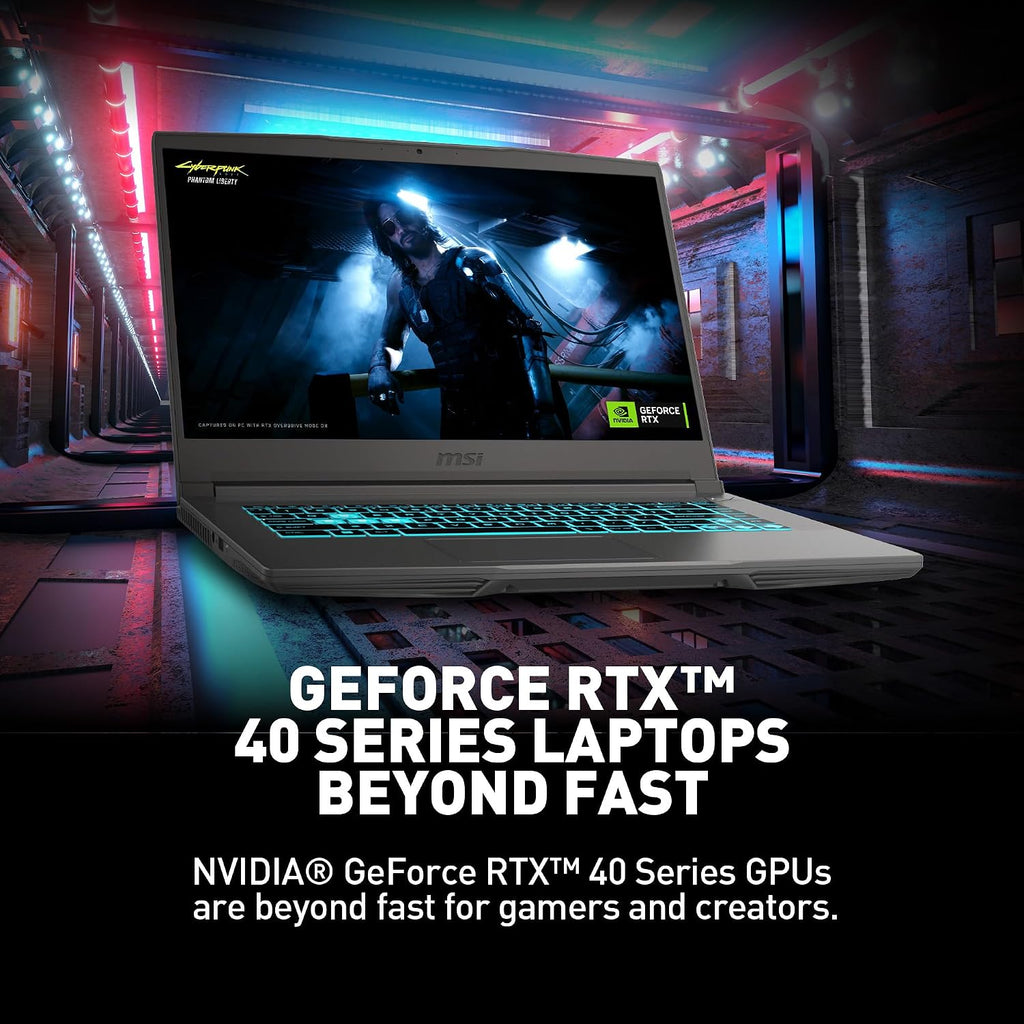 msi Thin A15 15.6' 144Hz FHD Gaming Laptop: Ryzen 7-7735HS, NVIDIA Geforce RTX 4050, 16GB DDR5, 512GB NVMe SSD, Cooler Boost 5, Win 11: Black B7VE-214US