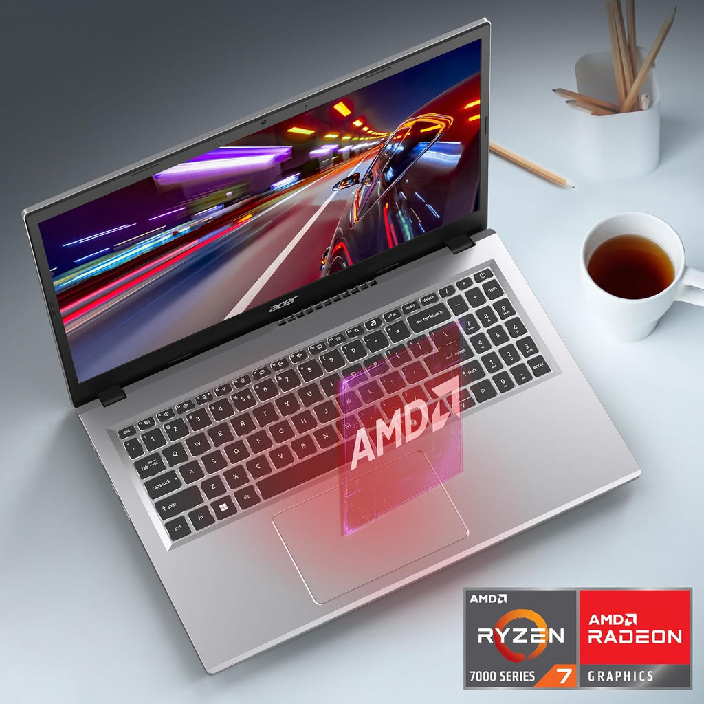 acer Aspire Go 15 AI Ready Laptop | 15.6' FHD (1920 x 1080) IPS Display | AMD Ryzen 7 7730U | AMD Radeon Graphics | 16GB DDR4 | 512GB PCIe Gen4 SSD | Wi-Fi 6 | Windows 11 Home | AG15-42P-R9FW