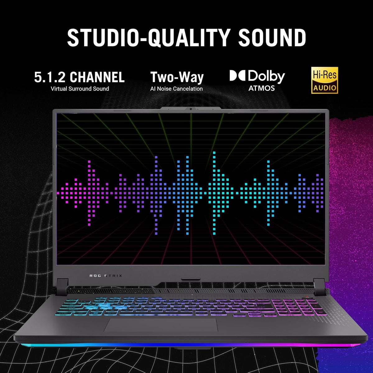 ASUS ROG Strix G17 Gaming Laptop, 17.3' FHD 1920 * 1080 144Hz, AMD Ryzen 9 7845HX, GeForce RTX 4070, 32GB DDR5 RAM, 1TB PCIe M.2 SSD, Wi-Fi 6, RGB Backlit Keyboard, Windows 11 Home, Black