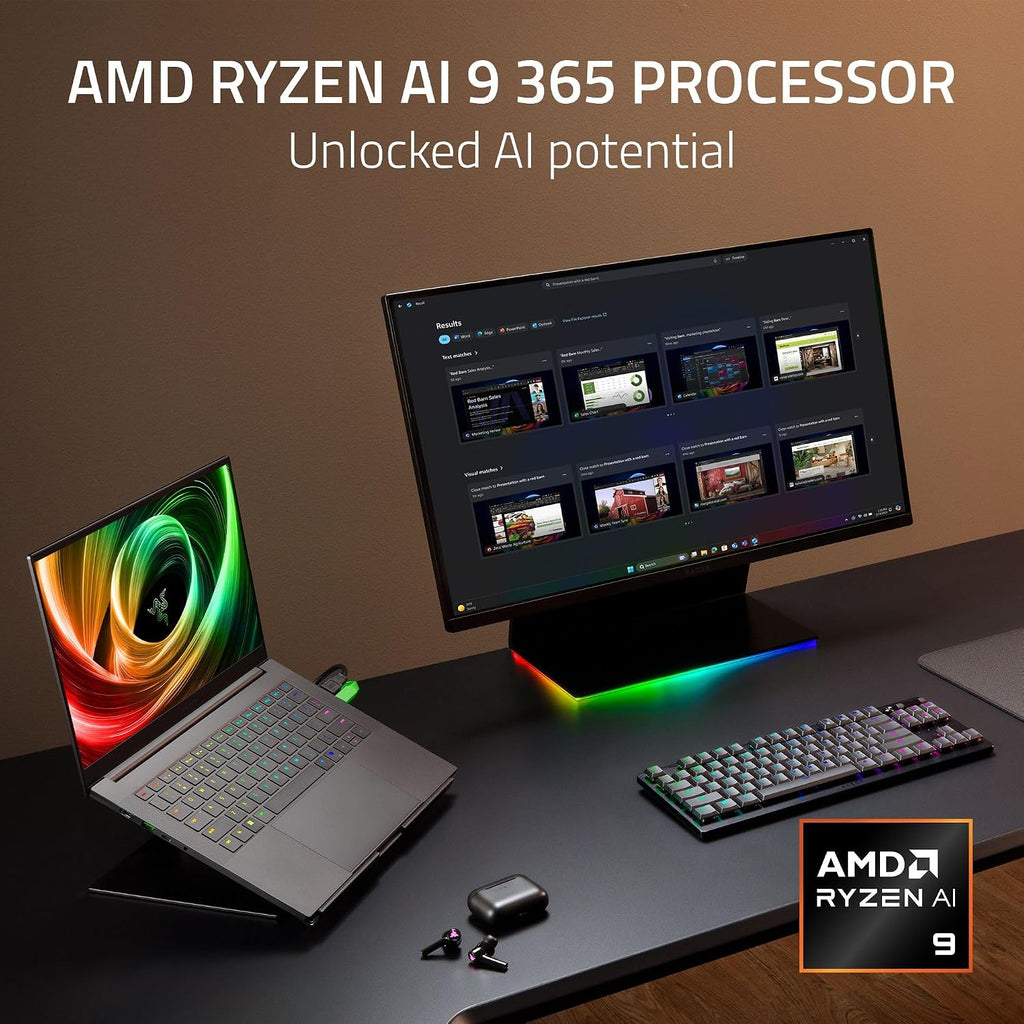 Razer Blade 14 (2025) Gaming Laptop: NVIDIA GeForce RTX 5070 - AMD Ryzen AI 9 365 CPU - 3K 120Hz OLED Display - 32GB LPDDR5X RAM - 1TB SSD - Thin & Lightweight - Chroma RGB - Windows - Mercury