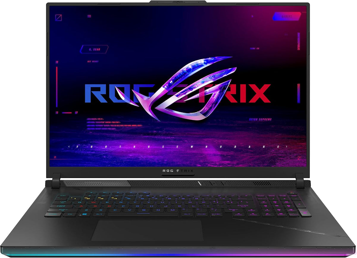 ASUS ROG Strix Scar 18 (2023) Gaming Laptop, 18' Nebula Display 16:10 QHD 240Hz/3ms, GeForce RTX 4090, Intel Core i9-13980HX, 32GB DDR5, 2TB PCIe SSD, Wi-Fi 6E, Windows 11 Pro, G834JY-XS97,Black