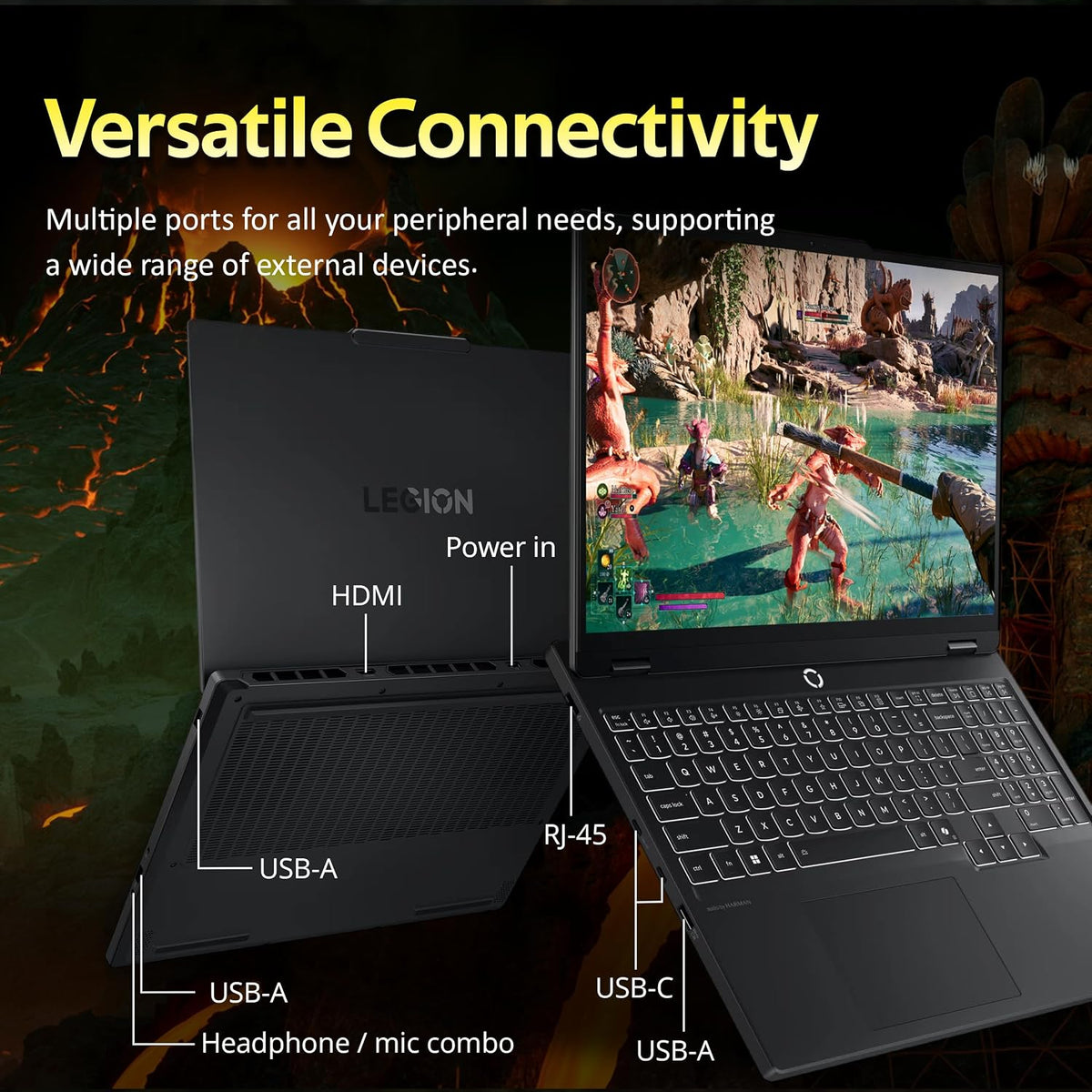 Lenovo Legion 5 15.3' WUXGA 165Hz Gaming Laptop, AMD Ryzen 7 260, GeForce RTX 5060, 16GB DDR5, 1.5TB Storage (512GB SSD+1TB Docking Station), Backlit Keyboard, HD Camera, Wi-Fi 6, Win 11 Pro, Black