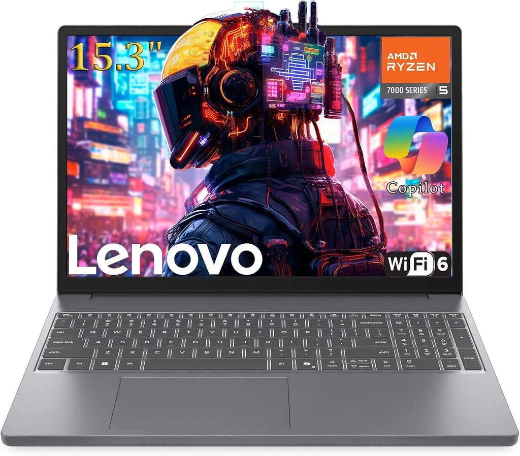 Lenovo 15' Gaming Laptop Computer, AMD Ryzen 5 7535HS 6-Core, 16GB DDR5 RAM, 1TB PCIe SSD, FHD+ Display, WiFi 6, Bluetooth 5.3, Webcam, HDMI, Type-C, Luna Grey, Windows 11 Home