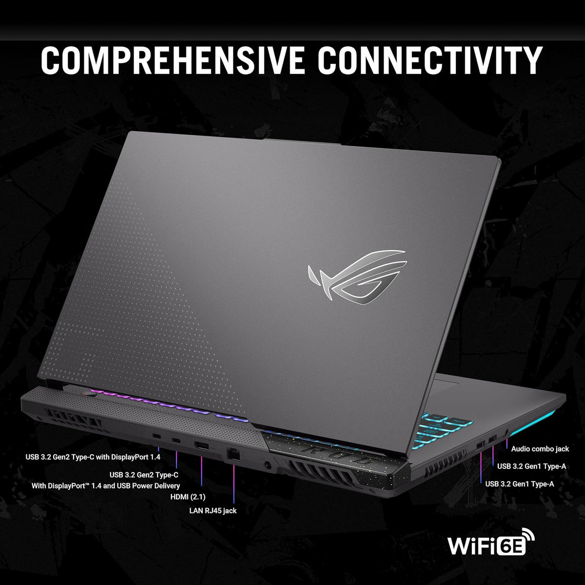ASUS ROG Strix G17 Gaming Laptop, 17.3' FHD 1920 * 1080 144Hz, AMD Ryzen 9 7845HX, GeForce RTX 4070, 32GB DDR5 RAM, 1TB PCIe M.2 SSD, Wi-Fi 6, RGB Backlit Keyboard, Windows 11 Home, Black
