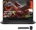 HP Omen 17.3' QHD Gaming Laptop, AMD Ryzen AI 7 350, 64GB DDR5, 5TB Storage(4TB SSD+1TB Docking Station Set), NVIDIA GeForce RTX 5070 8 GB GDDR7, RGB Backlit Keyboard, Win11 Home, Black