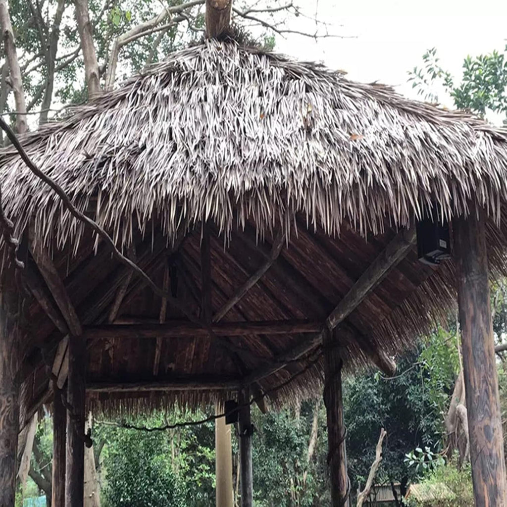 Tiki Straw Roof Simulation Thatch Roof Plastic Palm Thatch Roll Hot Melt Thatch Tile Artificial Fake Straw 1-10m Fireproof Anti-Aging for Tiki Bar Garden Patio Pavilion Decoration, Str(Size:5m/16.4ft)