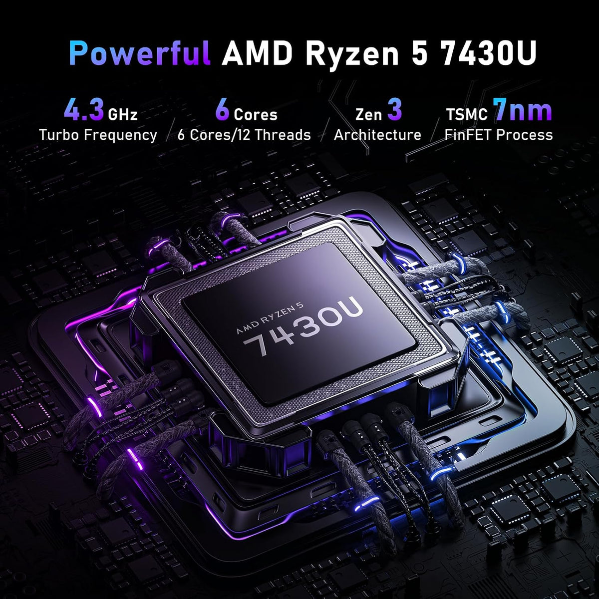 NAIKLULU Gaming Laptop,15.6 Inch Laptop Computer,16GB RAM 1TB SSD,AMD Ryzen 5 7430U (up to 4.3Ghz,Beat 5700U),AMD Radeon Graphics,15.6'FHD 1920 * 1080 Display,WiFi 5,BT5.0,Backlit Keyboard
