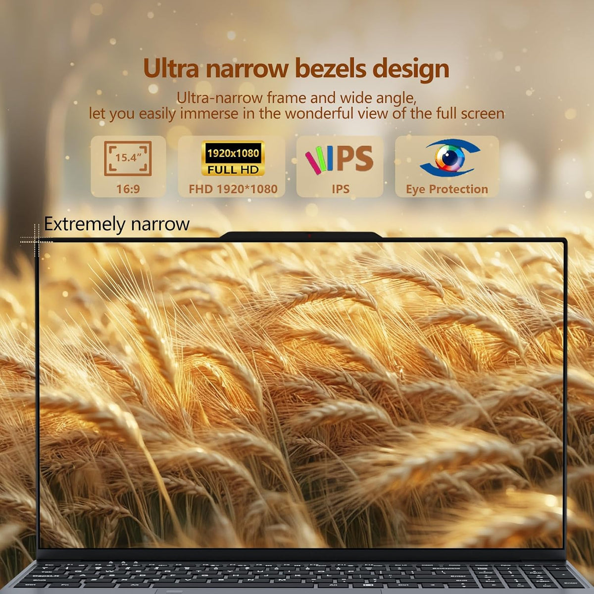 2026 Laptop,15.6 Inch Laptop Computer with N150 Processor(Up to 3.6GHz) 16GB RAM 512GB SSD, FHD 1920*1080, Backlit Keyboard with Fingerprint Unlocking, WiFi 5, BT 4.2, Laptop for Business Student