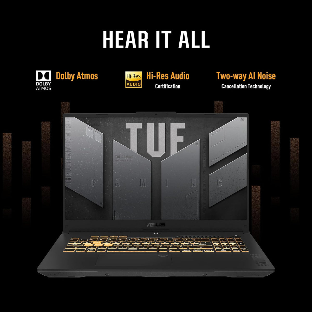 ASUS TUF Gaming F17 (2023) Gaming Laptop, 17.3â€ FHD 144Hz Display, GeForce RTX 3050, Intel Core i5-12500H, 16GB DDR4, 512GB PCIe SSD, Wi-Fi 6, Windows 11, FX707ZC-ES53,Mecha Gray