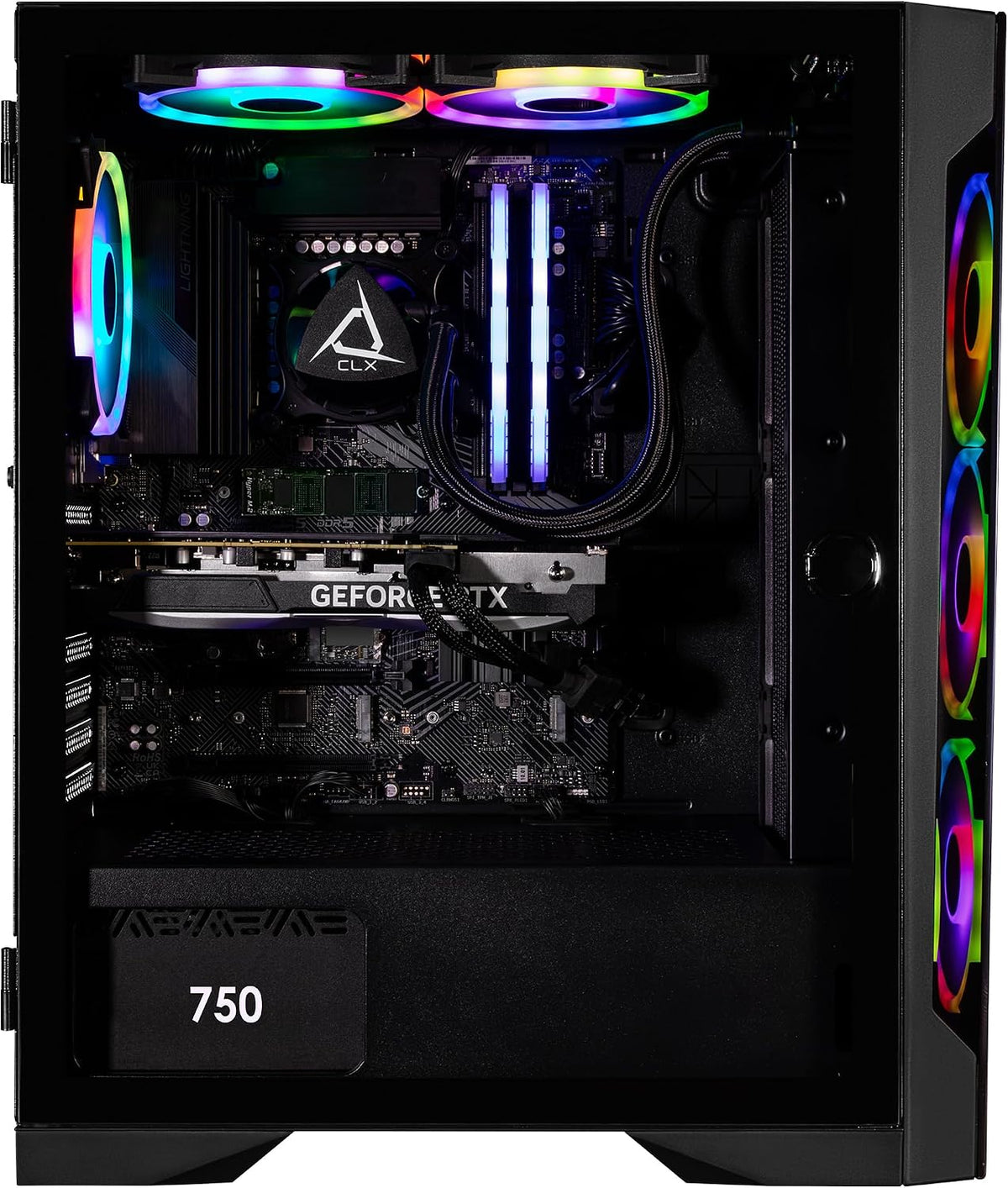 CLX Gaming PC - Intel Core i9 14900KF 3.2GHz, GeForce RTX 4070 Super, 1TB NVMe M.2 SSD, 4TB HDD, 32GB DDR5 RGB Memory, 360mm AIO, WiFi, Windows 11 Home, Black