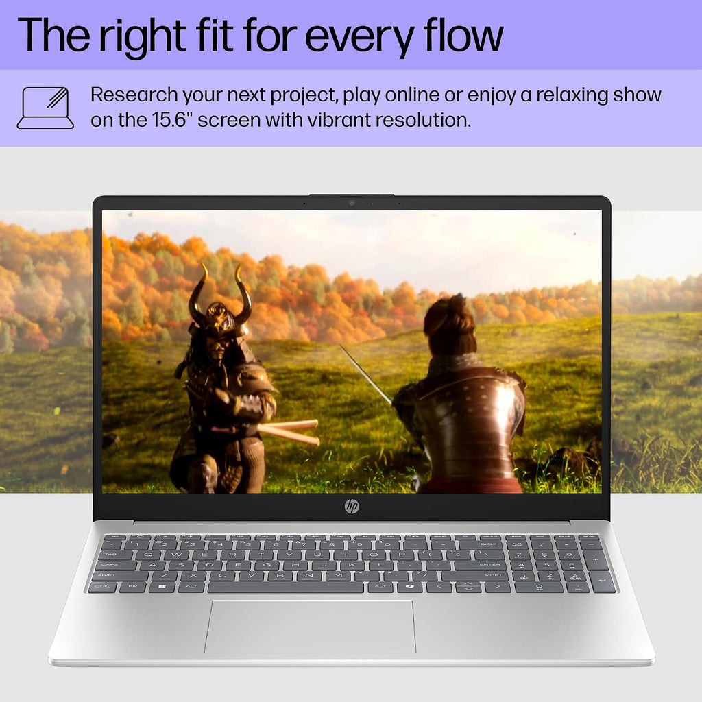 HP 15.6 inch Laptop, HD Touchscreen Display, AMD Ryzen 3 7320U, 8 GB RAM, 128 GB SSD, AMD Radeon Graphics, Windows 11 Home in S Mode, Natural Silver, 15- fc0099nr