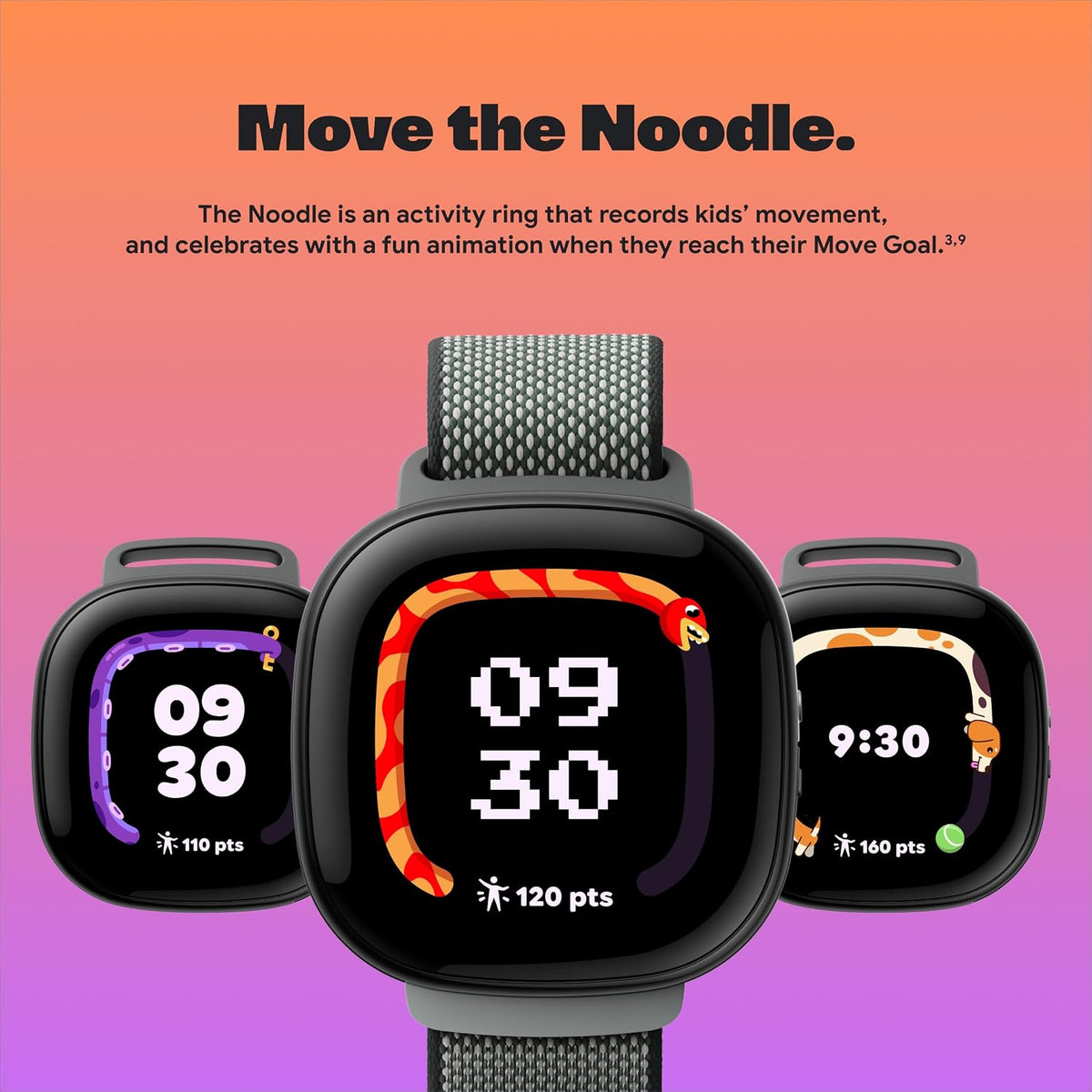 Fitbit Google Ace LTE - Kids Smartwatch with Call, Message, GPS, and Activity-Based Games, Ace Pass Data Plan Required - Spicy - Moovin