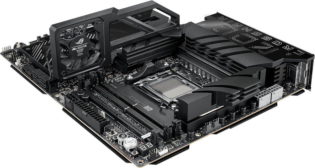 ASUS ROG Crosshair X870E APEX AMD X870E AM5 ATX Motherboard, Advanced AI PC-Ready, 18+2+2 Stages, DDR5, ROG Memory Fan, ROG DIMM.2 Card, Wi-Fi 7, 5G LAN, 3X M.2, PCIe® 5.0, USB4®, USB Type-C®, AI OC