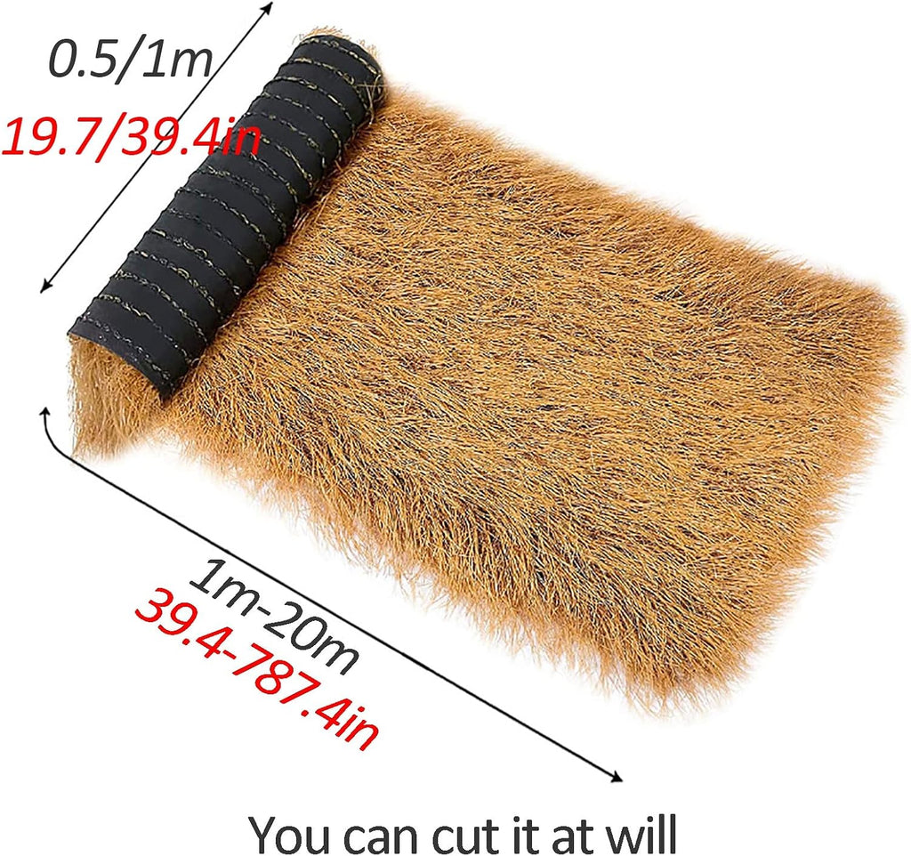 Artificial Thatch Straw Roof, Tiki Thatch Grass Roof, Fireproof Synthetic Palm Thatch Roll Artificial Straw Roll Fake Thatch Roll, Simulation Thatch For Bar Garden Pavilion Roof Decoration(0.5x18m(19.