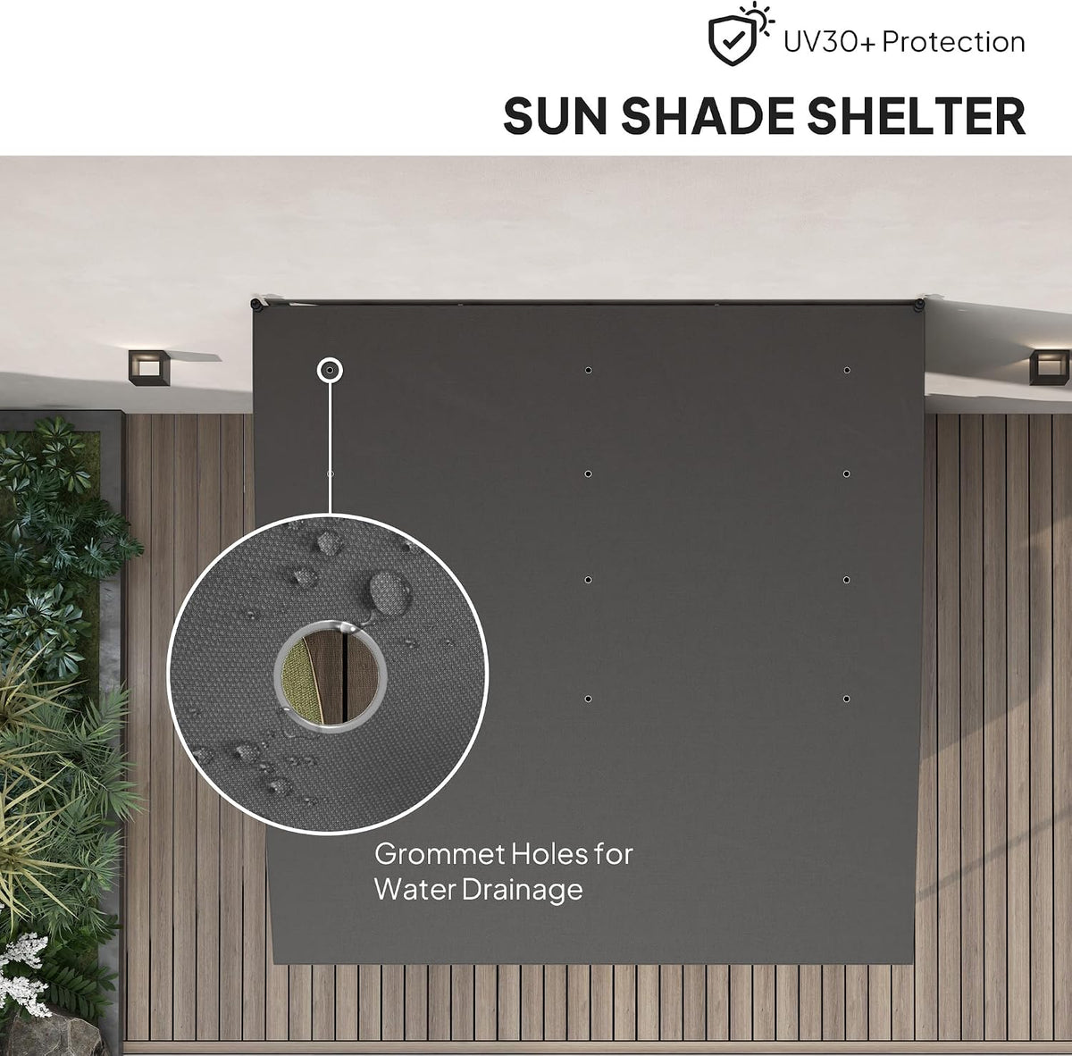 Outsunny 10' x 10' Outdoor Pergola Gazebo with UV-Resistant Canopy and Metal Frame, Sun Shade Shelter for Porch, Patio, Deck, Backyard, Charcoal Gray
