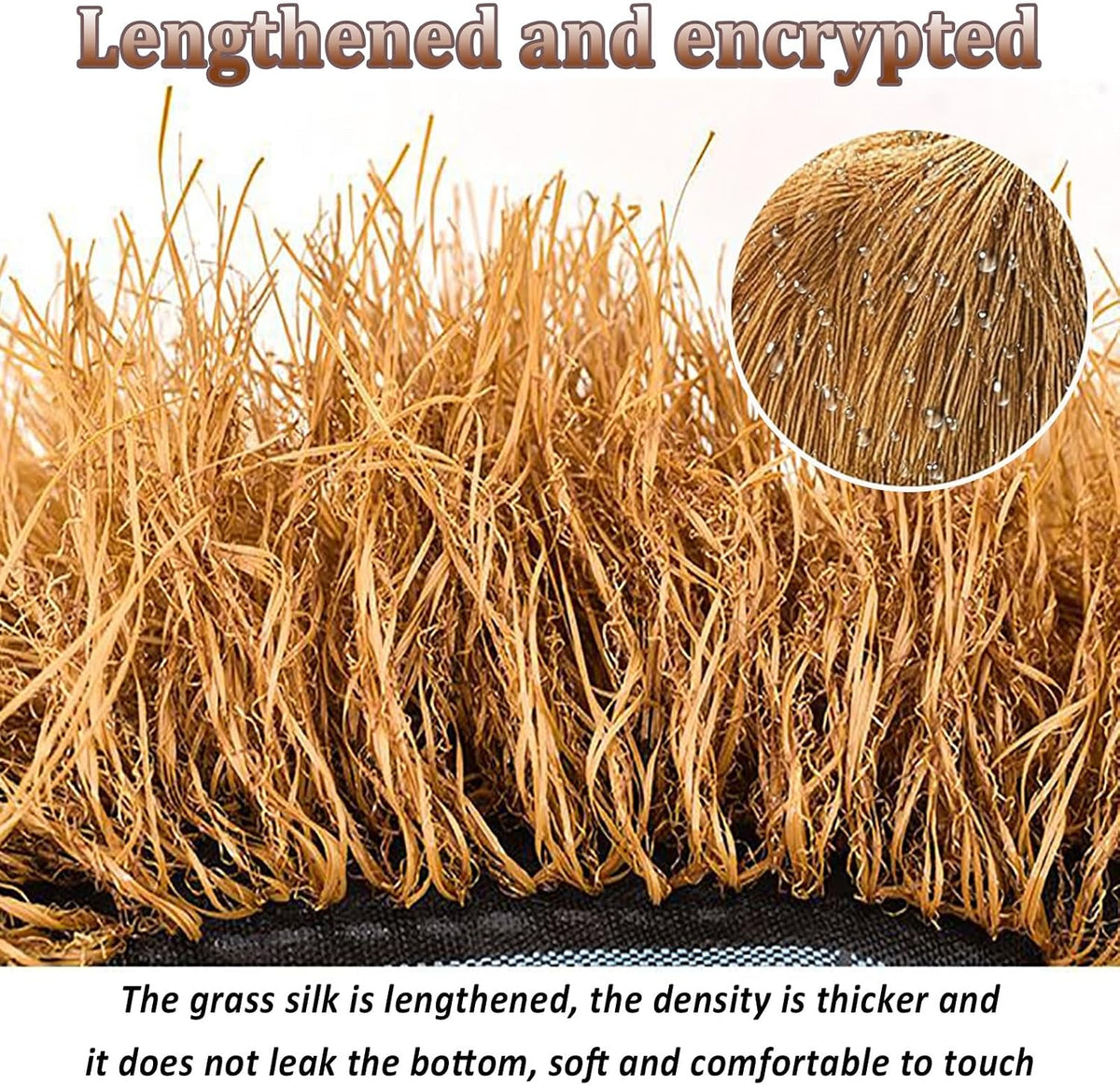 Synthetic Thatch Grass Table Runner, Artificial Palm Straw Roll, Simulation Thatch Tile, Fake Straw Fireproof, Faux Turf for Garden Pavilion Decoration(0.5x14m(19.7x551.2in))