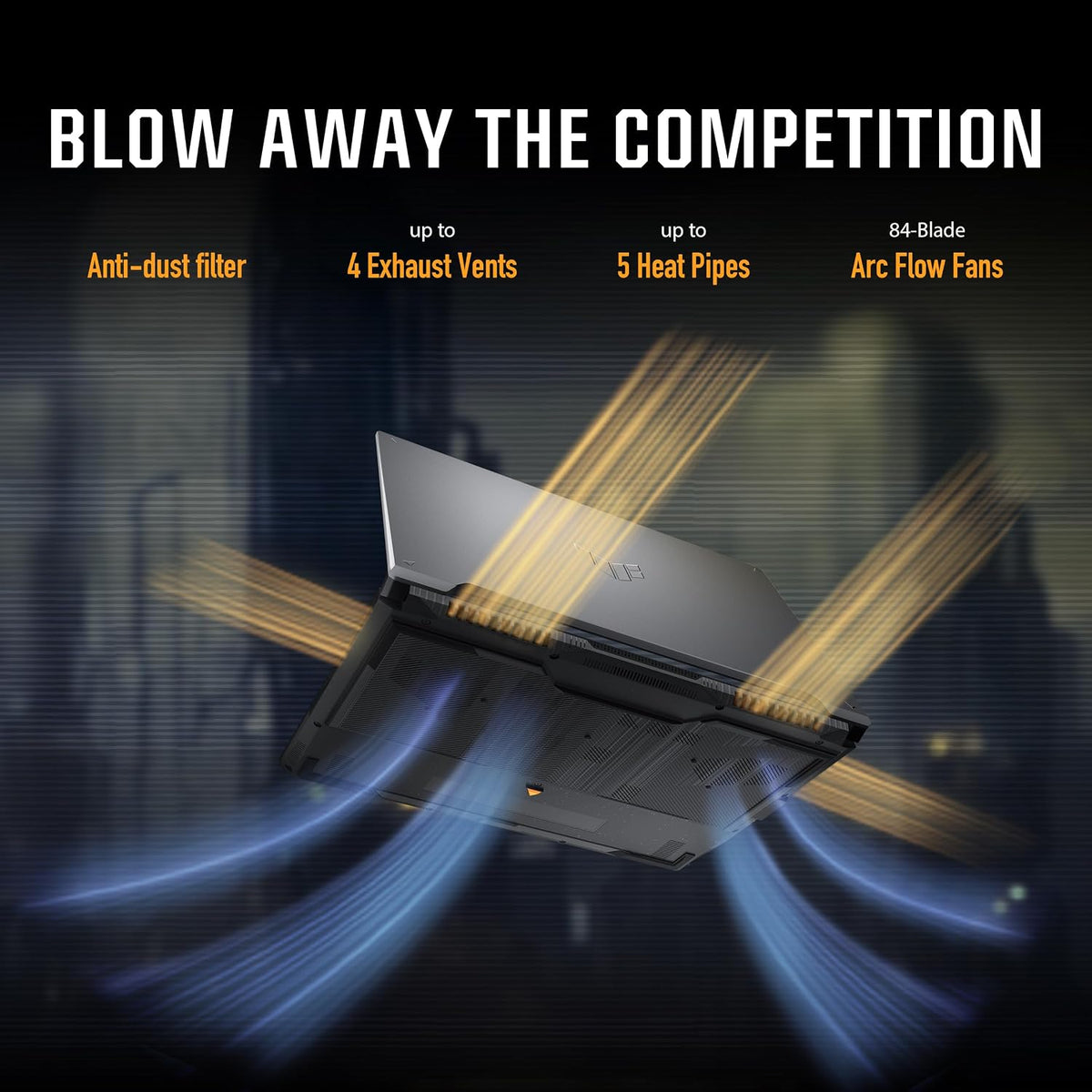 ASUS TUF Gaming F16 Gaming Laptop, 16' FHD+ 144Hz IPS-Level 16:10 Display, Intel® Core™ 5 210H, NVIDIA® GeForce RTX™ 4050, 16GB DDR5, 512GB PCIe Gen4 SSD, Wi-Fi 6, Win11 Home, FX607VU-SS53