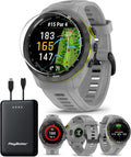 Garmin Approach S70 (Gray, 42mm) Golf GPS Watch Bundle - AMOLED Display, Virtual Caddie & PlaysLike Distance - Includes PlayBetter 5000mAH Portable Charger & Screen Protectors