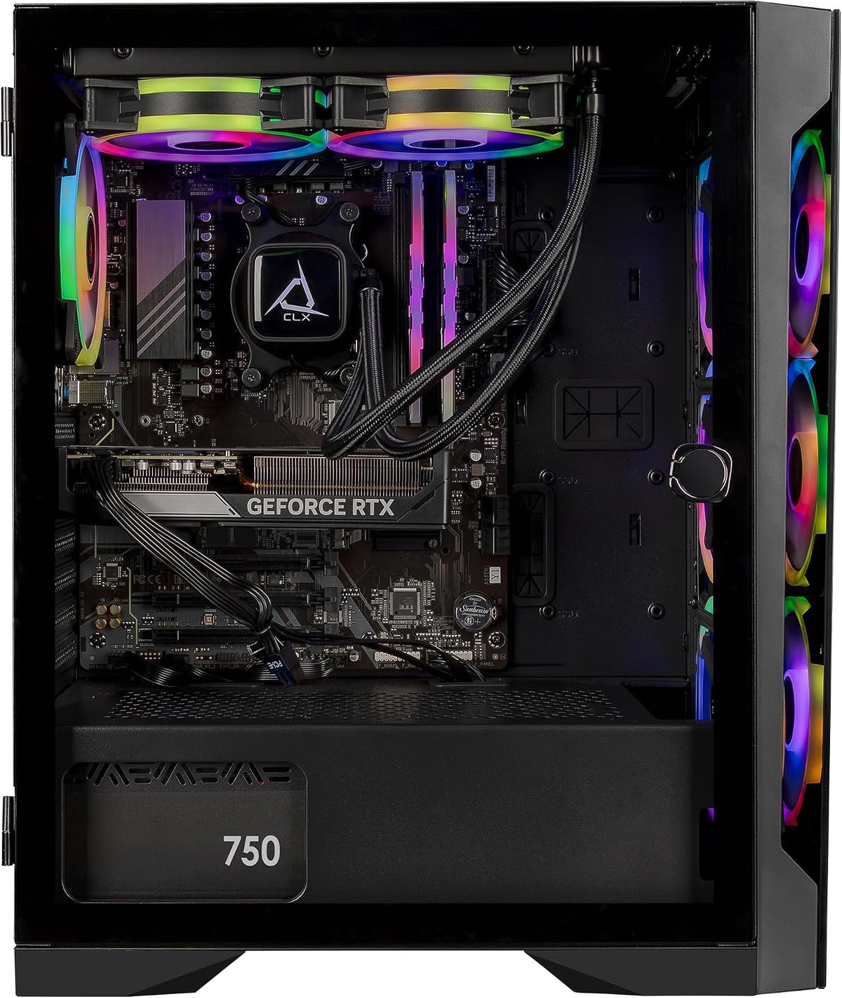 CLX Set Gaming PC - AMD Ryzen 7 9700X 3.8GHz, GeForce RTX 5060 Ti, 2TB NVMe M.2 SSD, 32GB DDR5 RGB Memory, 240mm AIO, WiFi, Windows 11 Home, Black