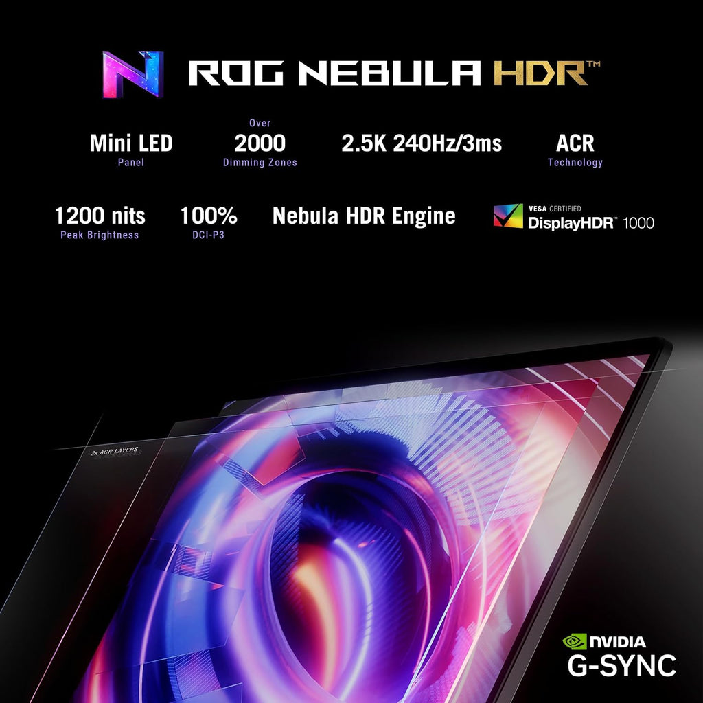 ASUS ROG Strix SCAR 18 (2025) Gaming Laptop, 18' ROG Nebula HDR 16:10 2.5K 240Hz/3ms, NVIDIA® GeForce RTX™ 5080, Intel® Core™ Ultra 9 275HX, 32GB DDR5-5600, 2TB PCIe Gen 4 SSD, Wi-Fi 7, Windows 11 Pro