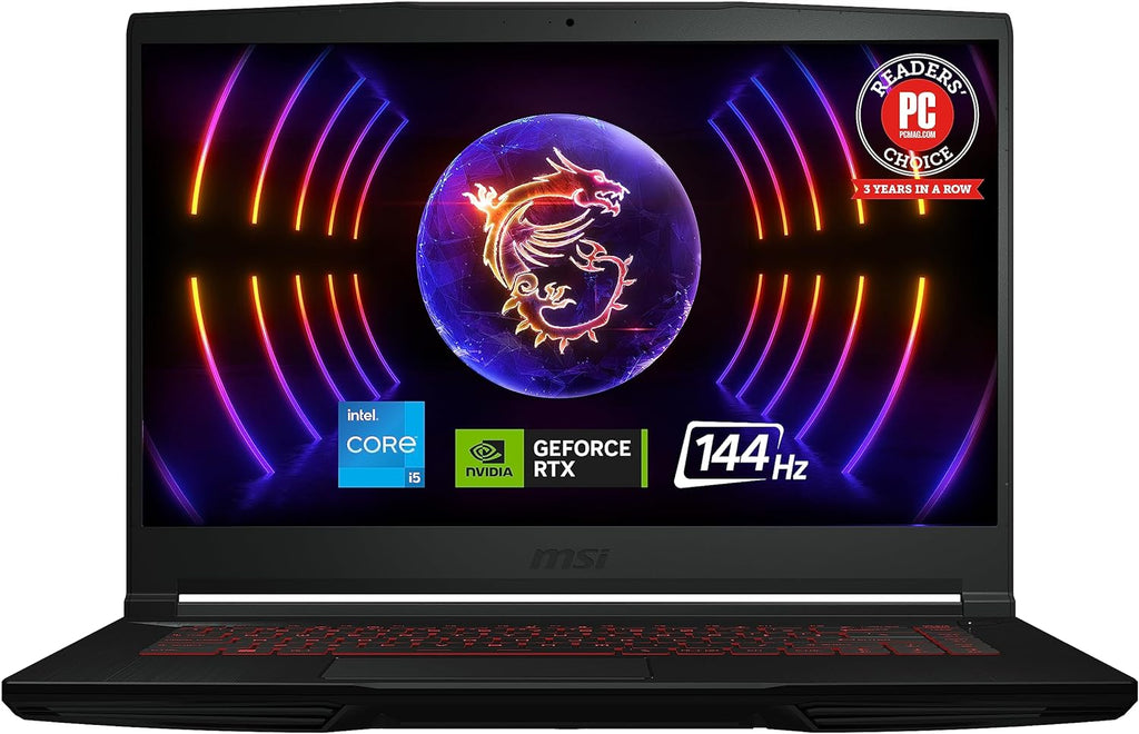 MSI Thin GF63 15.6' 144Hz Gaming Laptop: 12th Gen Intel Core i5-12450H, NVIDIA GeForce RTX 4050, 32GB DDR4, 1TB NVMe SSD, Type-C, Cooler Boost 5, Win11 Home: Black