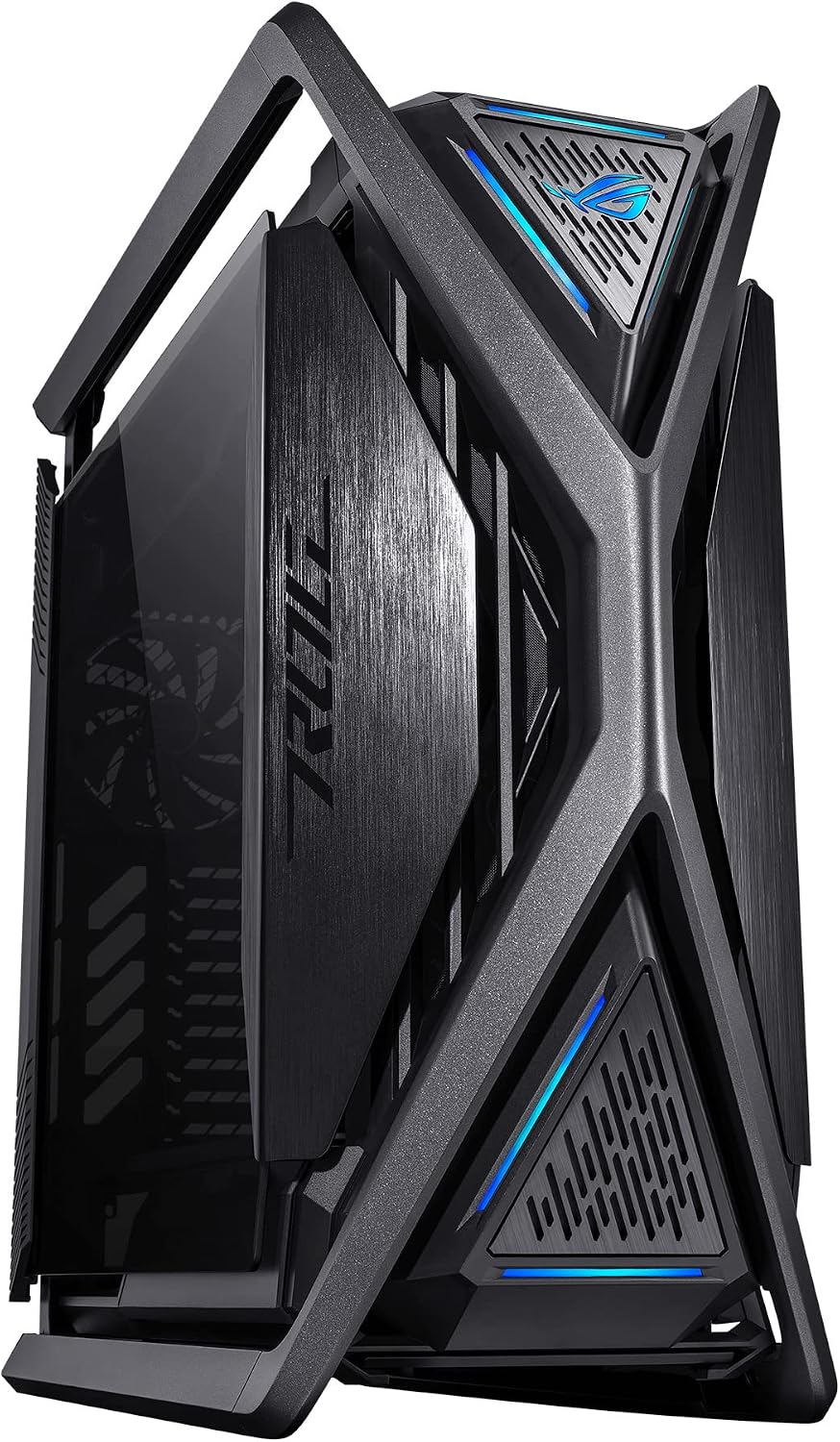 ASUS ROG Hyperion GR701 EATX Full-Tower Gaming Case, High Airflow Design, Tool-Free Side Panels, Pre-Installed 4x140mm Fans, Supports 420mm Radiators, Built-in Graphics Card Holder, Front USB Type-C