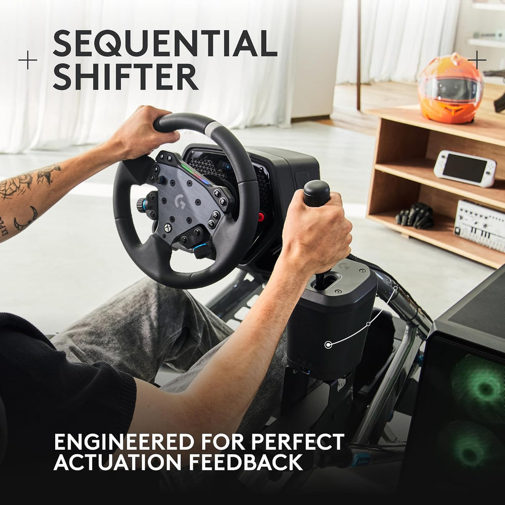 Logitech G923 Racing Wheel and Pedals + RS Shifter & Handbrake + Racing Adapter Bundle - PS5/PS4/PC