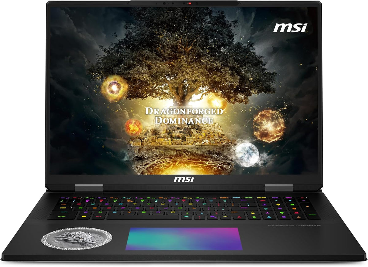 Titan 18 HX Dragon Edition Norse Myth 18' 120Hz MiniLED UHD+ Gaming Laptop: Intel Ultra 9-285HX, NVIDIA Geforce RTX 5080, 64GB DDR5, 6TB SSD, Thunderbolt 5, Wi-Fi 7, Win 11 Pro: Black A2XWIG-442US