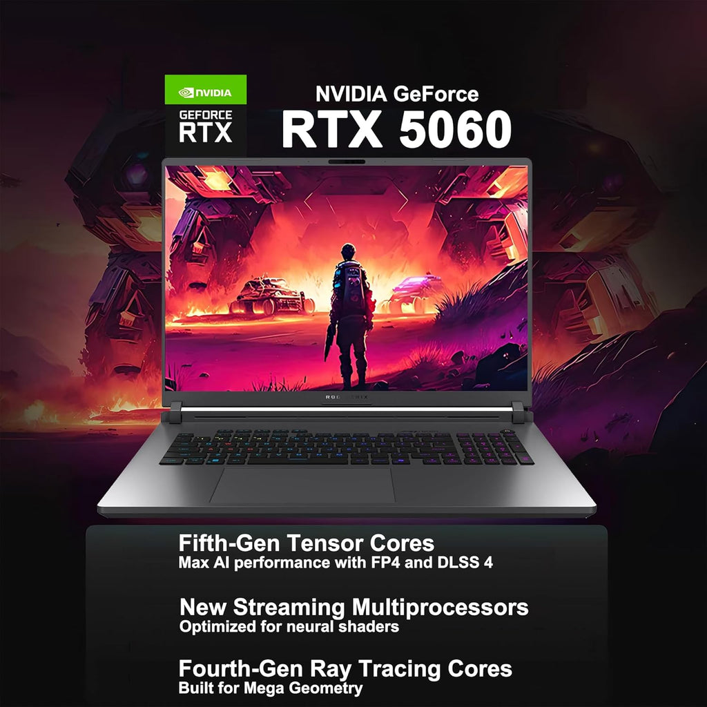 ASUS ROG Strix G18 G815 Gaming AI PC Laptop 18' 2.5k (2560x1600) 240Hz (100% DCI-P3, 3ms) Intel 24-core Ultra 9 275HX 32GB RAM 1TB SSD GeForce RTX 5060 RGB Backlit Wi-Fi7 Win11 ICP Hub