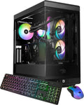 iBUYPOWER Y40 PRO Black Gaming PC Desktop Computer AMD Ryzen 7 7800X3D CPU, NVIDIA GeForce RTX 5070Ti 16GB GPU, 32GB DDR5 RGB 5200MHz RAM, 2TB NVMe SSD, Windows 11 Home, Keyboard, Mouse - Y40BA7N57T01