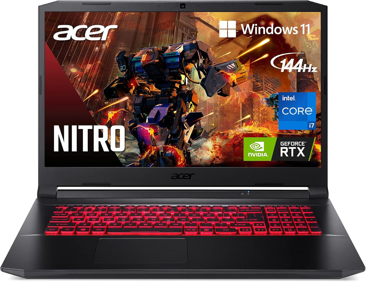 Acer Nitro 5 AN517-54-79L1 Gaming Laptop | Intel Core i7-11800H | NVIDIA GeForce RTX 3050Ti GPU | 17.3' FHD 144Hz IPS Display | 16GB DDR4 | 1TB NVMe SSD | Killer Wi-Fi 6 | Backlit KB | Win 11