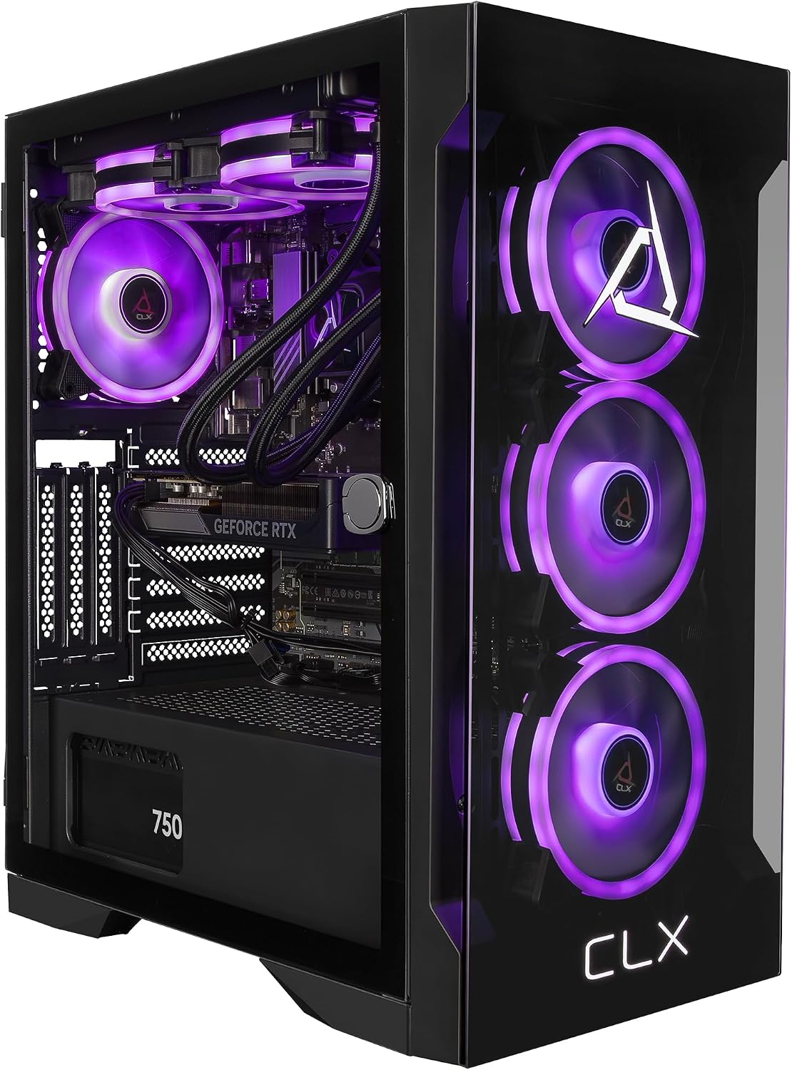 CLX Set Gaming PC - AMD Ryzen 7 9700X 3.8GHz, GeForce RTX 5060 Ti, 2TB NVMe M.2 SSD, 32GB DDR5 RGB Memory, 240mm AIO, WiFi, Windows 11 Home, Black