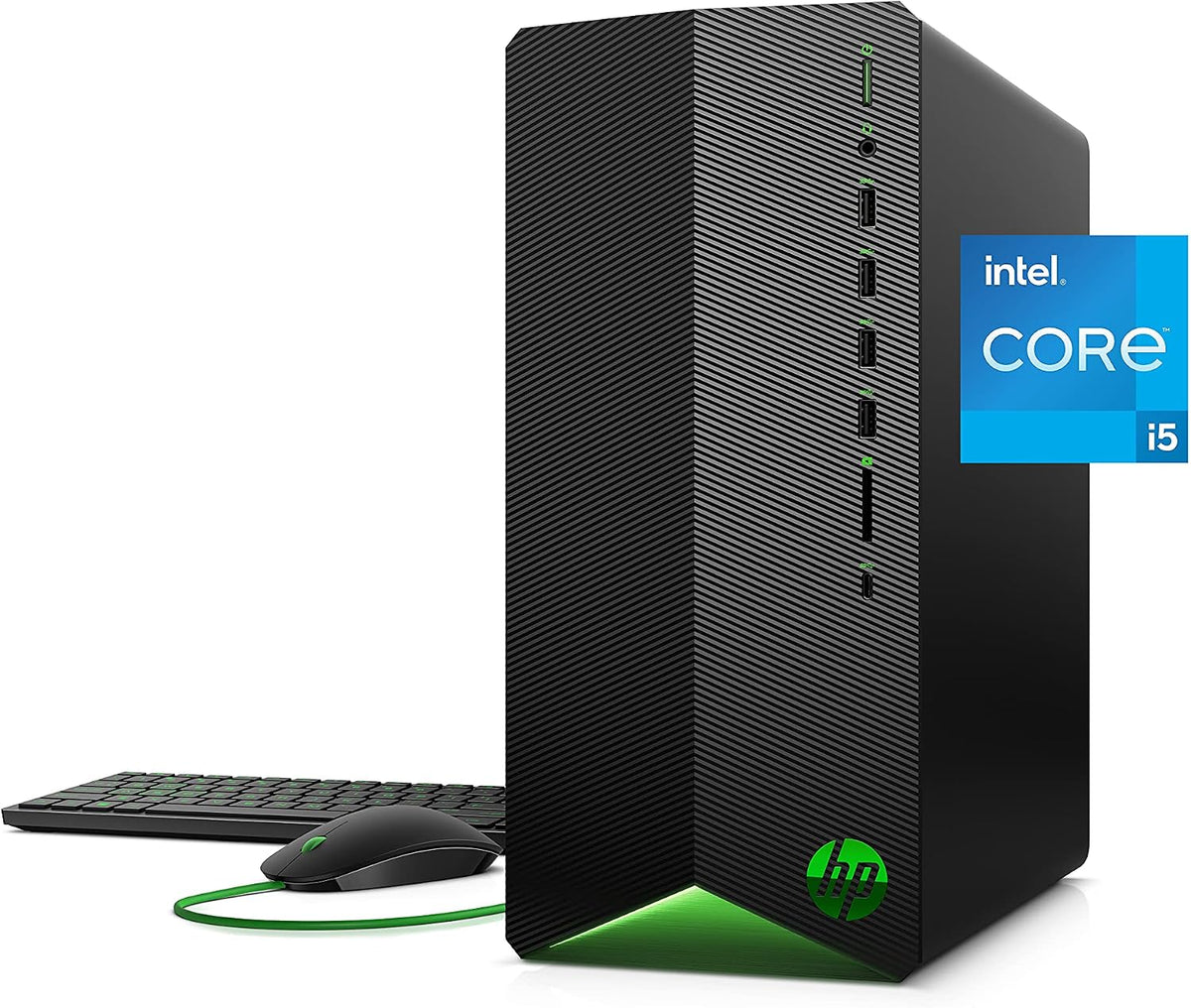 HP Pavilion Gaming PC, NVIDIA GeForce GTX 1650, 11th Gen Intel Core i5-11400F Processor, 8 GB RAM, 512 GB SSD, Windows 11, Wi-Fi 5 & Bluetooth 4.2, 9 USB Ports, Pre-Built PC (TG01-2040, 2021)