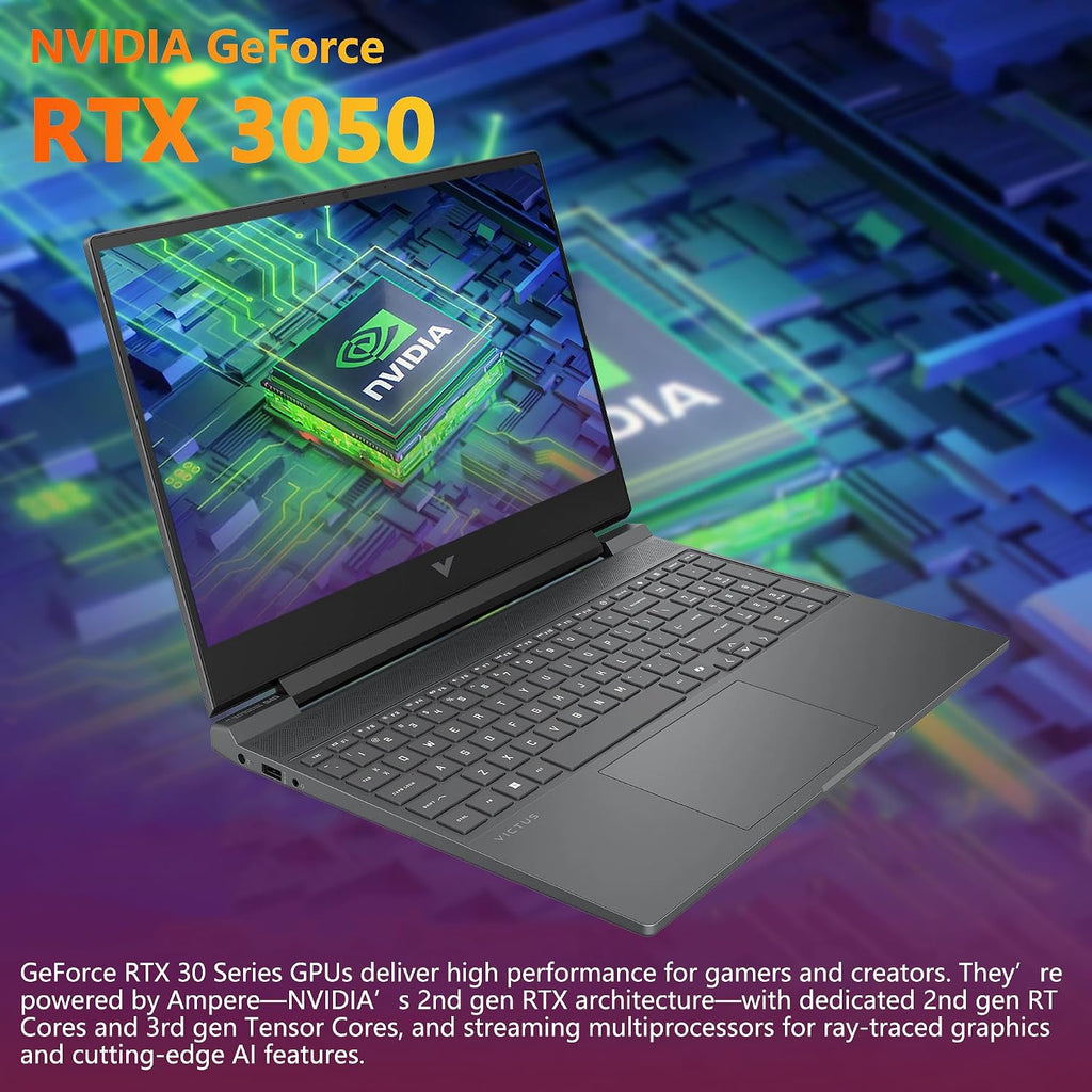 HP Victus 15 Gaming Laptop | 15.6' FHD IPS Anti-Glare 144Hz | Intel 8-Core i5-13420H | 32GB DDR4 1TB SSD | NVIDIA GeForce RTX 3050 6GB | Backlit Keyboard Fast Charging Win11 Pro w/DLCA Accessory
